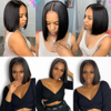 Pelucas frontales de encaje transparente cabello humano 13x4x1 t
