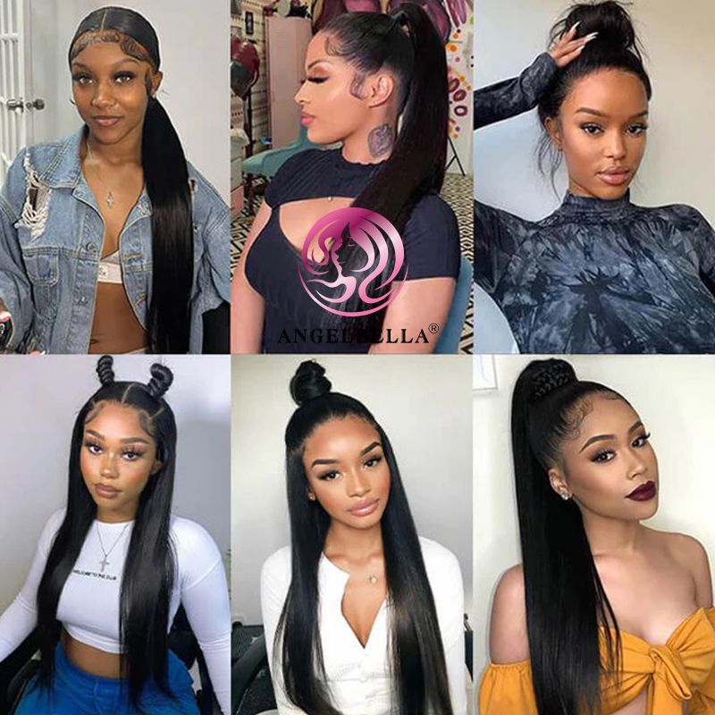 Angelbella Queen Doner Virgin Hair 360 HD Lace Peluca Cabello humano crudo Natural Pedro frontal de encaje recogido para mujeres negras