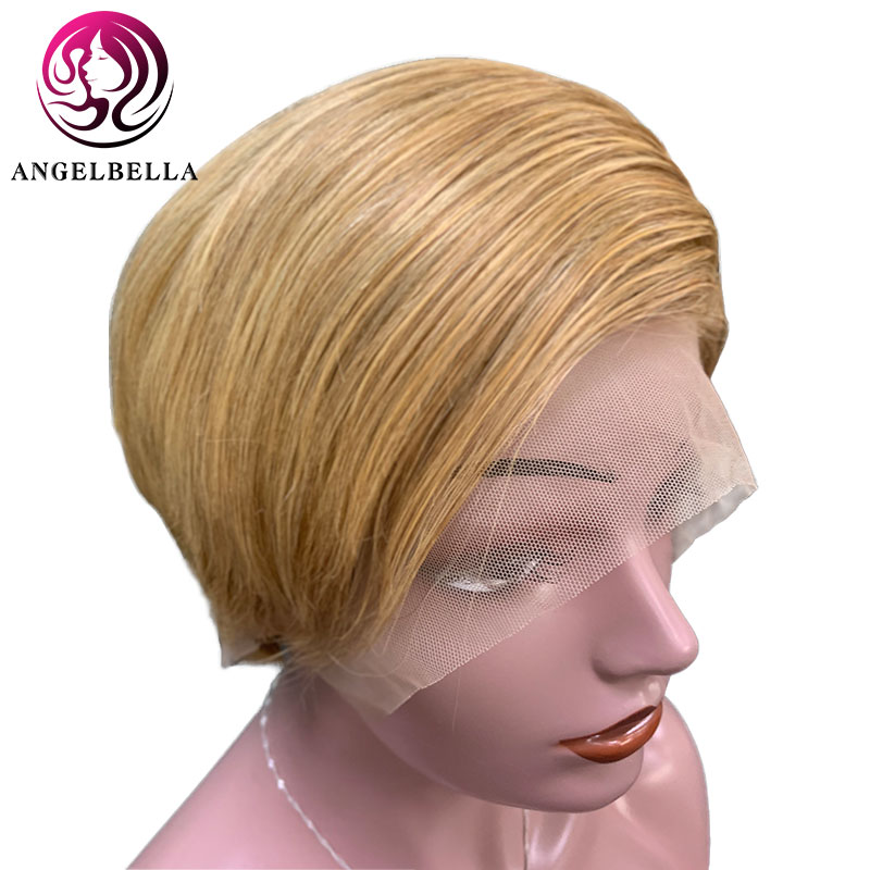 Pelucas frontales de encaje de cabello humano corto al por mayor