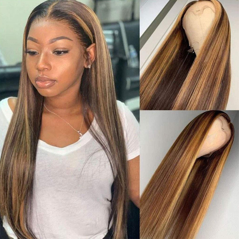Cabello humano brasileño Peluca transparente de encaje para mujeres negras