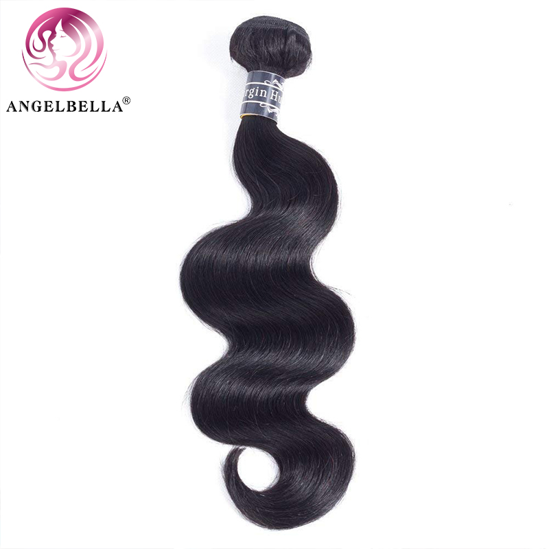 Angelbella Queen Doner Cabello virgen barato 1B# ola de carrocería Extensión de cabello real Bundillo de tejido de cabello humano