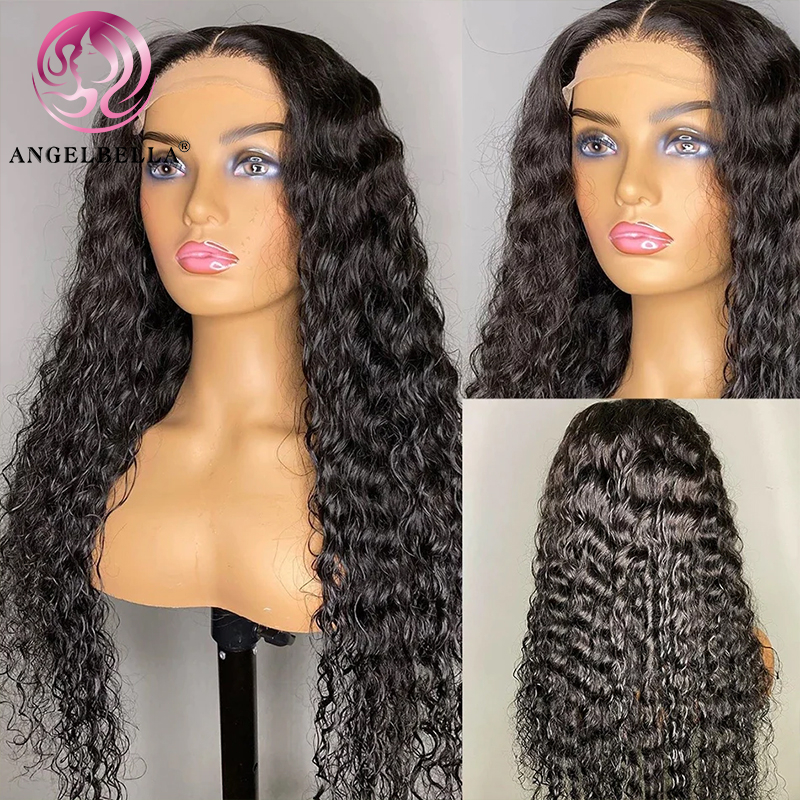 Angelbella DD Diamond Hair 13x4 Lace transparente Oveja profunda de la peluca del cabello humano natural