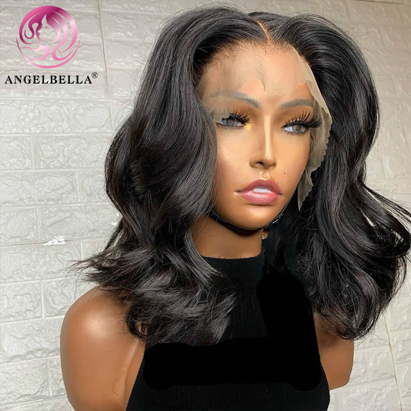 Angelbella Glory Virgin Hair Brasil 3x4 Caballo transparente sin glóbulo Cabello humano HD Peluca frontal