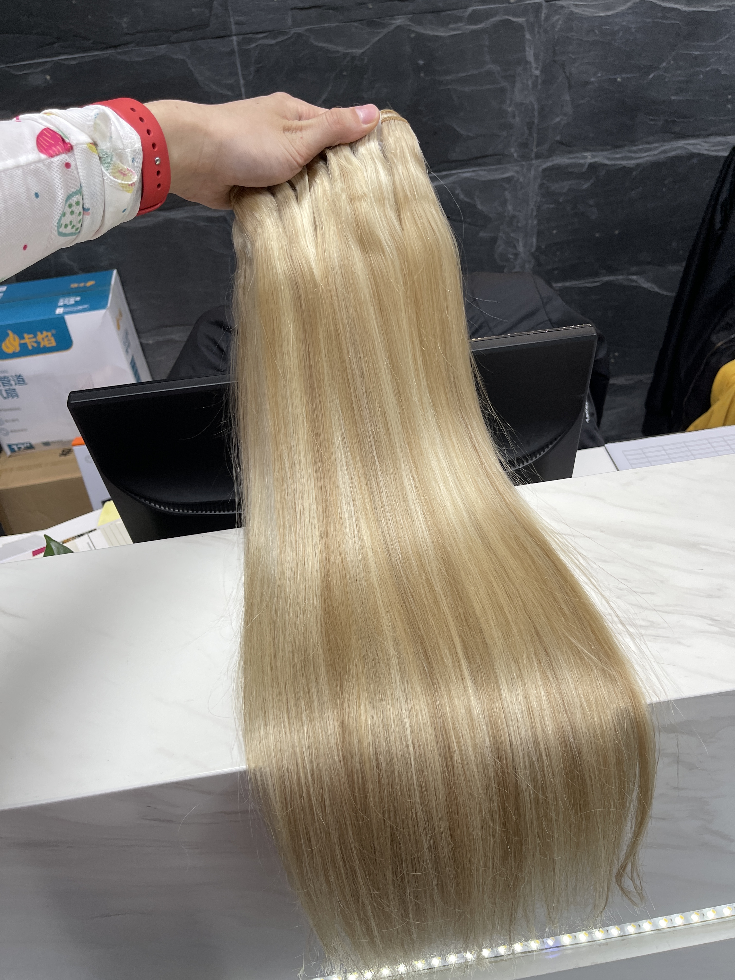 Angelbella 2022 #16/60 Beige Blonde/Blonde Nano Tip Bundles Human Hair Color personalizado