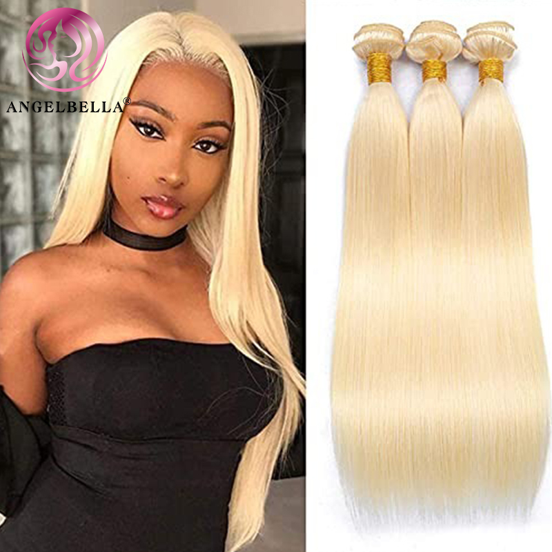 Angelbella Queen Doner Cabello virgen brasileño 613 Bundles de cabello crudo y recto 