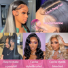 Angelbella Glory Virgin Hair 13x4 Transparente recto 100 Peluces delanteros de encaje HD de cabello humano