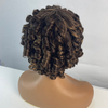 Peluca de cabello humano afro rizado con flequillo Virgen brasileña Cambia de cabello humano rizado corto para mujeres negras