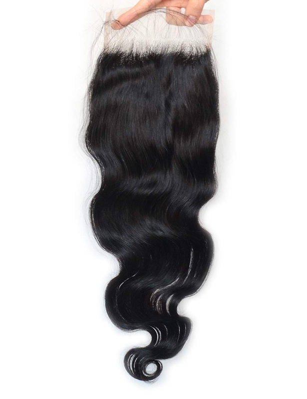 2022 Lace transparente 5x5 Cierre de encaje ola de cuerpo con cabello de cabello para bebés