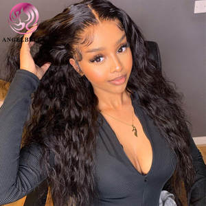 Angelbella dd Diamond Hair Water Wave Prepleted Curly Human Hair Wig HD Pelucas frontales para mujeres