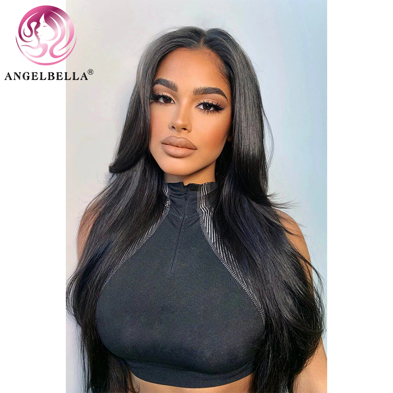 Angelbella Queen Doner Cabello virgen de alta calidad 13x4 pelucas frontales de encaje humano en venta