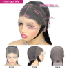 Angelbella DD Diamond Hair 13x4 Cerneras de encaje transparente Pelucas de ola de cuerpo Capacidad frontal Prepilado