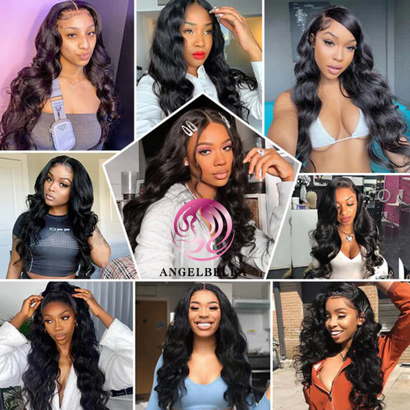Angelbella Queen Doner Virgin Hair 13x4 Body Wave Huamn Hair Hd Lace Front Wig
