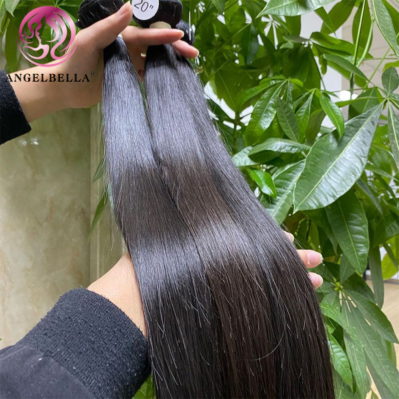 Angelbella Queen Doner Cabello virgen 100% sin procesar Brasil Brasileño Natural Human Tratamiento Cutícula Alineado Mejores Bundles
