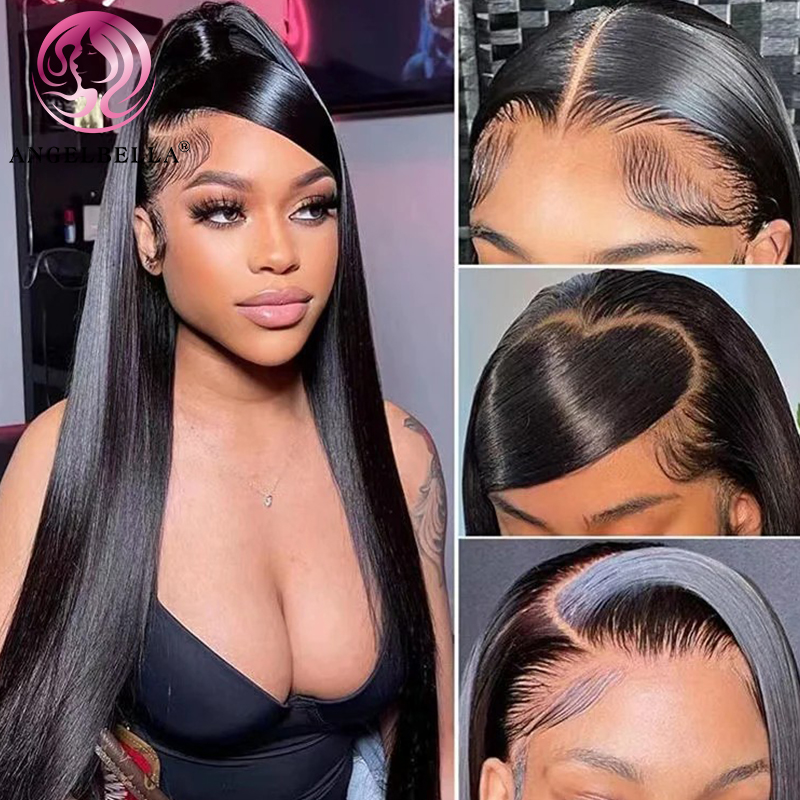 Angelbella Queen Doner Virgin Cabello de buena calidad Retrase 13x4 Camboya Camboya Cabello humano HD Peluces frontales