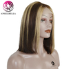 Pelucas del cabello humano delantero delantero 