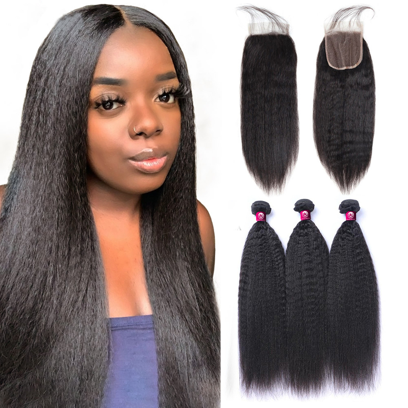 MicroLinks Bundas de cabello recto rizado cabello humano recto para crochet
