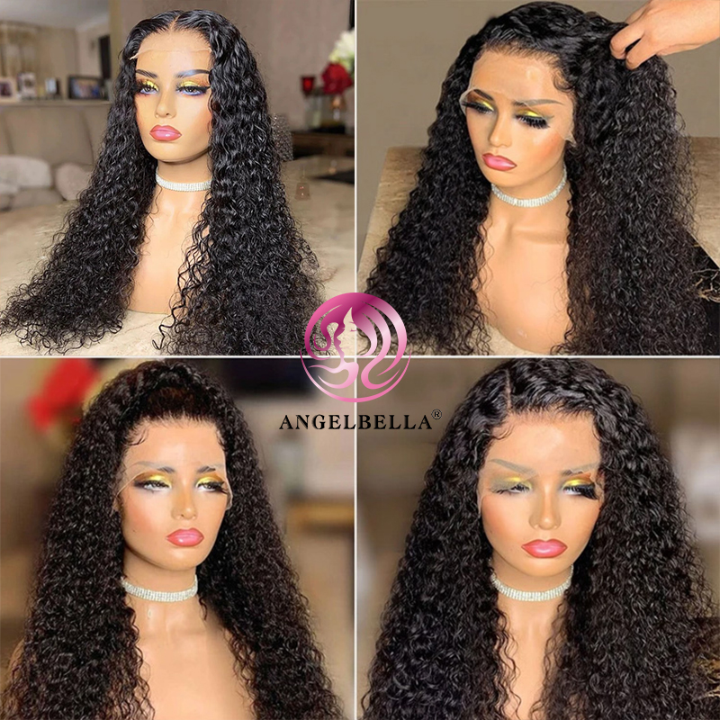 Angelbella DD Diamond Hair Wave Real Hair HD 13x4 Lace de encaje de encaje a la oreja Peluces delanteros