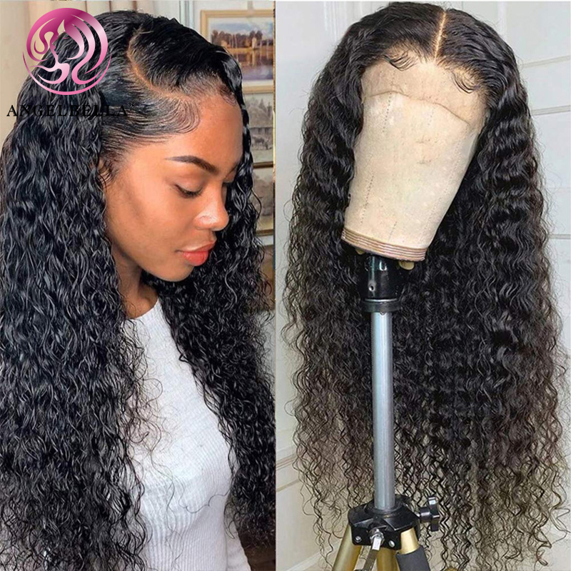 Angelbella DD Diamond Hair 100 Human Hair Natural Lace Lace Front Wig HD Wavy Lace Frontal Wig