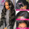 Angelbella Queen Doner Virgin Hair 13x4 Black Body Wave Brazilian HD Lace Front Wigs