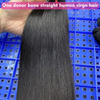 Bondacles de cabello liso brasileño Super Doble Dibujado Huesan Bundles de tejido de cabello liso