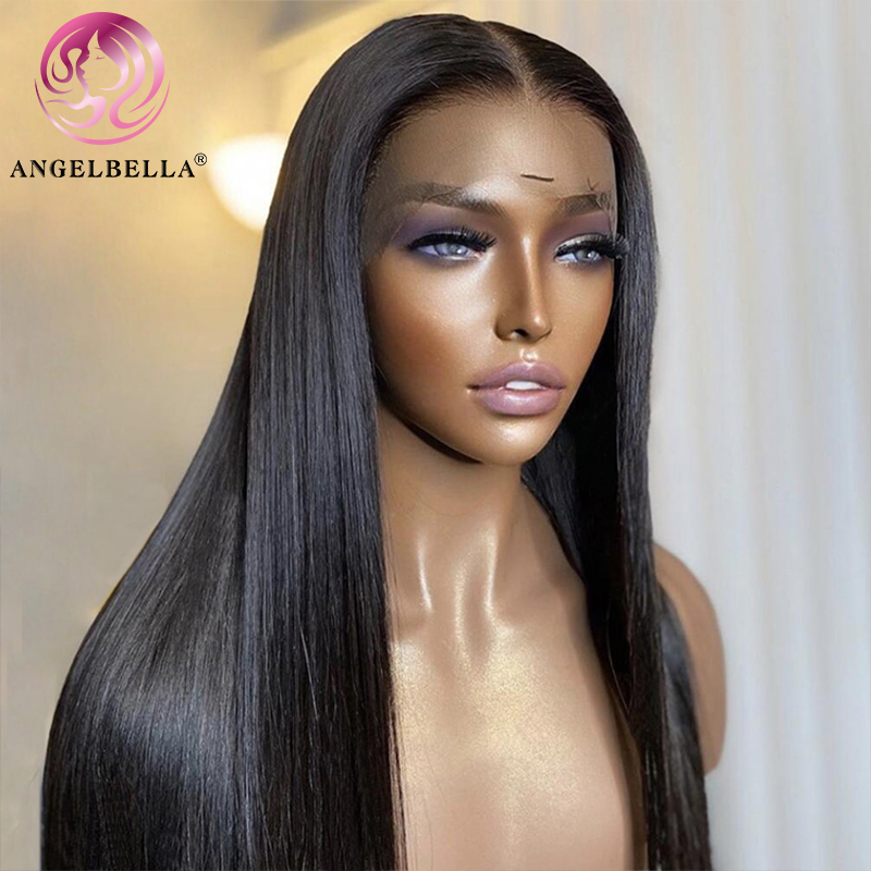 Angelbella Queen Doner Cabello virgen invisible HD Close de encaje transparente Ginger Ginger Camino delantero