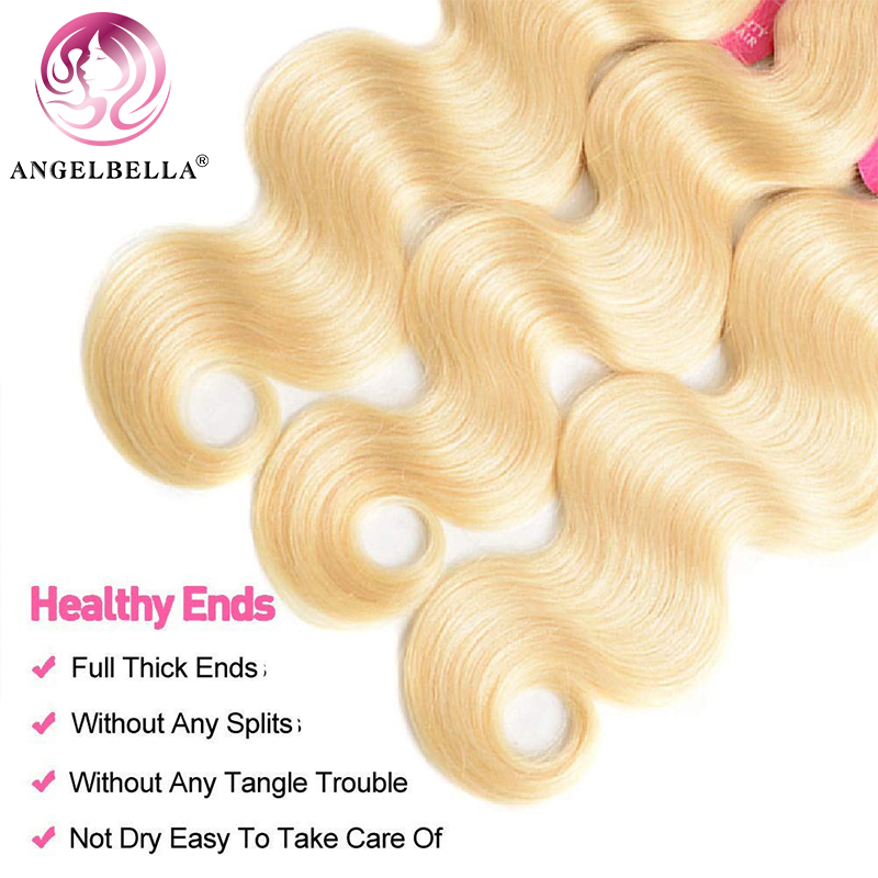 Angelbella Queen Doner Virgin Hair 613 Body Wave Brasil Brasil Raw Virgin Cutícula Alineado Bundles de cabello humano 
