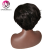 Pelucas de cabello humano negro real natural para ventas 