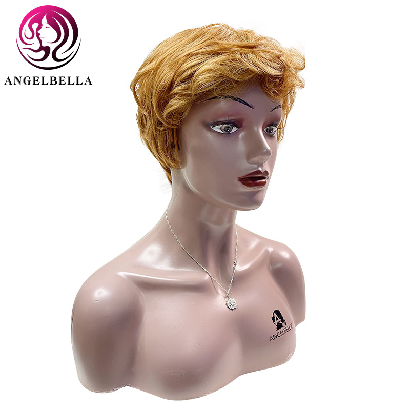 Nuevo llegada 2020 pelucas de cabello humano corta Máquina completa Mandeo al por mayor 