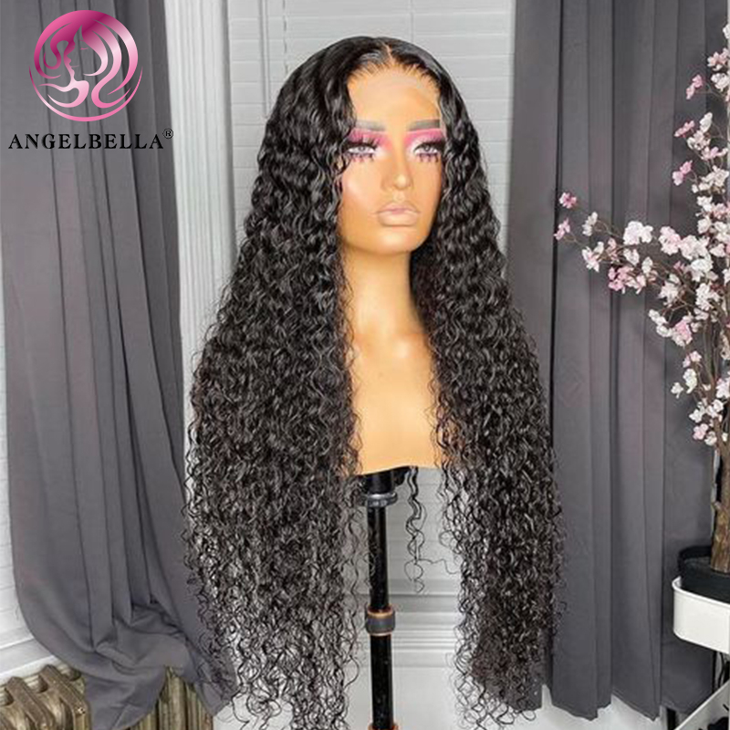 Angelbella DD Diamond Hair HD 13x4 Virgin Hair ondas profundas Peluces delanteros para mujeres negras